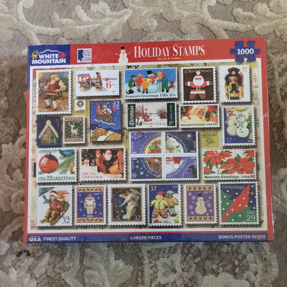 Holiday Stamps 1000-Piece Jigsaw Puzzle